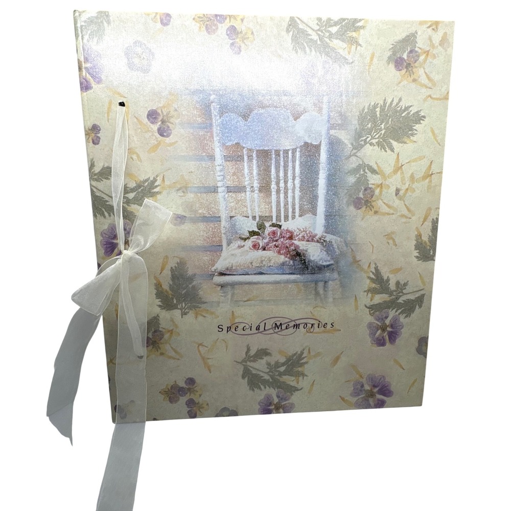 Hallmark Special Memories Floral Photo Album Ribbon Tie 3-Ring Binder 32 Pages